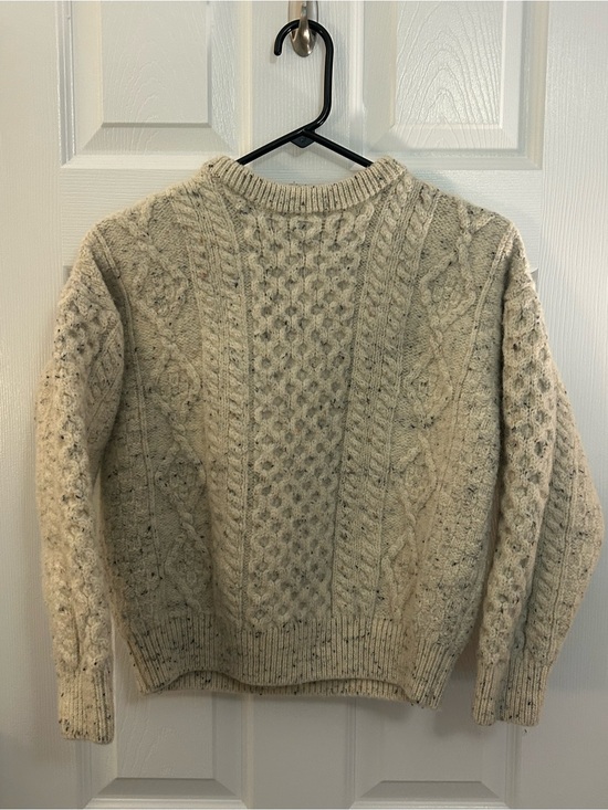 Aran Crafts Sweaters - AranCrafts Ireland 100% Wool Fisherman Cable Knit Sweater Cream Size M
